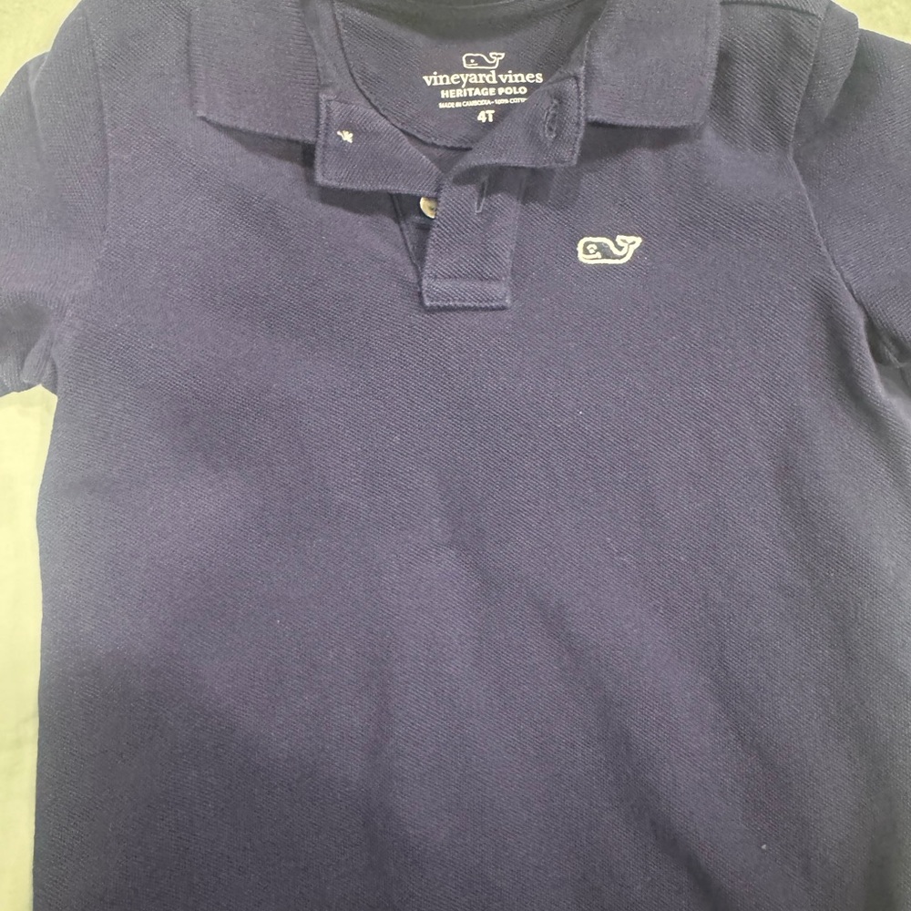 Vineyard Vines Kids Navy Polo Shirt